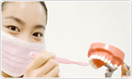 （2）歯科衛生士が歯ブラシを使用し歯面清掃